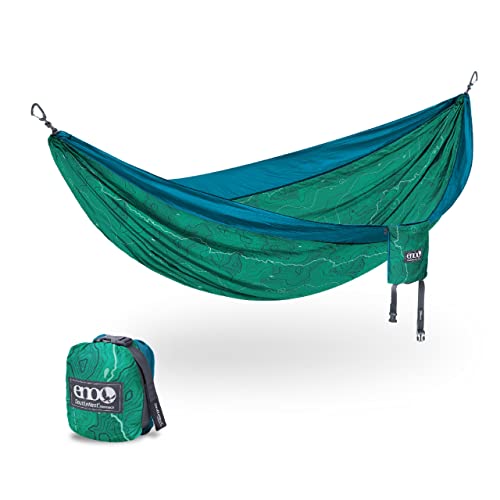 ENO DoubleNest ハンモック 軽量 ポータブル 1~2人用 ハンモック キャンプ ハイキング バックパッキング 旅行 フェスティバル ビーチ パシフィッククレスト トレイルアソシエーション/ティール