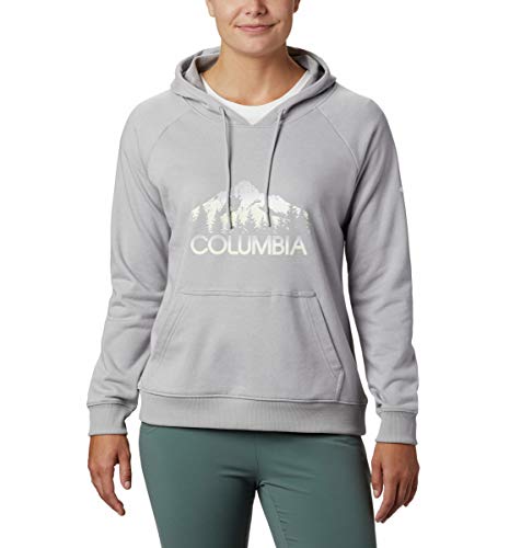 Columbia Women's Columbia Logo French Terry Hoodie, Columbia Grey Heather, Small