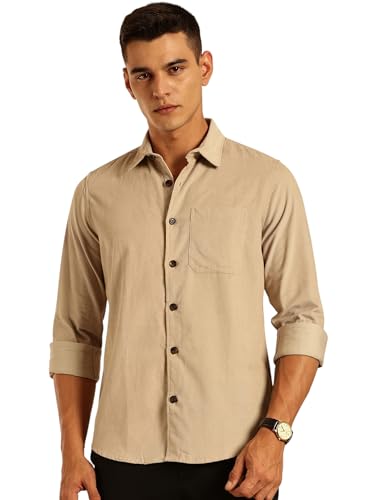Image of Thomas Scott Men's Cotton Slim Fit Premium Corduroy Casual Shirt