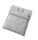 zigbaxx Tablet Hülle WOOD STAR Case Sleeve Filz u.a. für iPad 9.7, iPad Pro 9,7/10,5/11 Zoll (2018), iPad mini 2/3/4, iPad Air, 100% Wollfilz pink schwarz beige grau braun - Geschenk Weihnachten