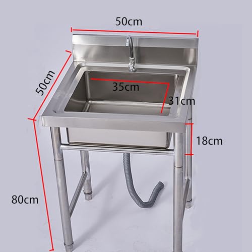 Évier utilitaire autoportant cuisine restaurant acier inoxydable - 2