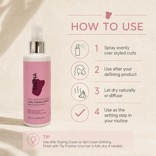 SALINA Spray Fijador Ligero para Rizos 5.41 fl oz miniatura 4