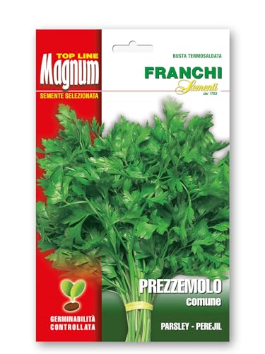 Sementi in busta magnum termosaldata grande per la produzione di ortaggi nell'orto famigliare (Prezzemolo comune, Una busta)