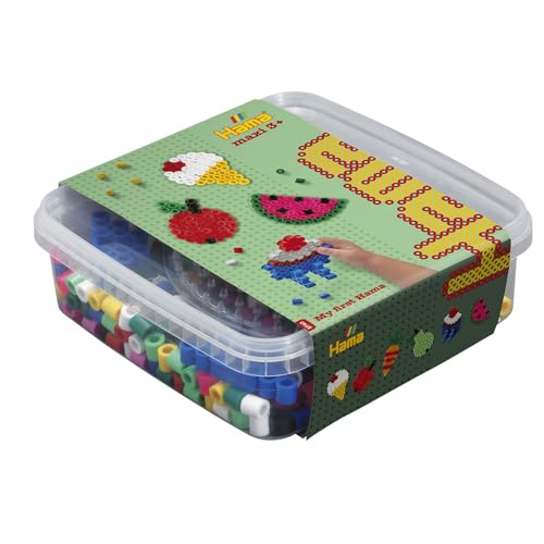 Hama - 8740 - Loisirs Créatifs - Perles à Repasser & Plaque en Boîte - Taille Maxi
