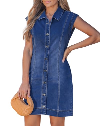GRAPENT Cowgirl Dress with Denim, Blue, Size 8-10