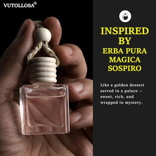 Image of 2-Pack Car Fresheners Long Lasting & Car Deodorizer - Caramel & Vanilla Oud Hanging Car Air Freshener for Men and Women, Car Necessities & Scent Diffuser by VUTOLLOSA