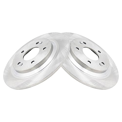 Image of TRQ Rear Brake Pad and Rotor Set Ceramic Solid Rotors