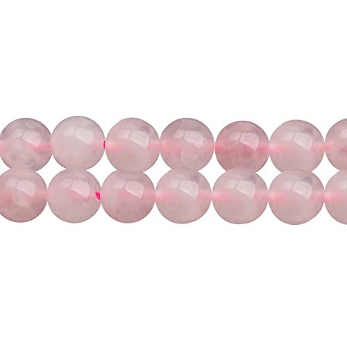Genuine Pink Rose Quartz Crystal Round 8mm Loose Beads for DIY Jewelry Making One Strand 15 Inch APX 46 Pcs