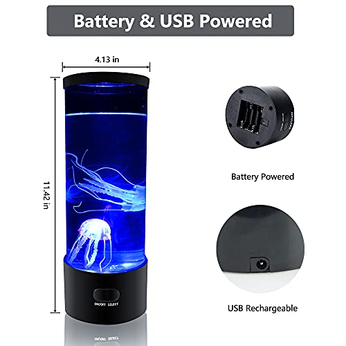 Jellyfish Lava Lamp,3D Lifelike Jellyfish Aquarium Tank Table Lamp With 16 Color Changing Light, Futuristic Decor Mood Lamp For Room Mood Light For Relax #TOP2