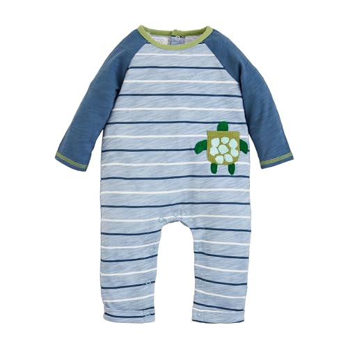Tortue rayée garçon Mud Pie barboteuse mixte bébé en coton doux pour le quotidien