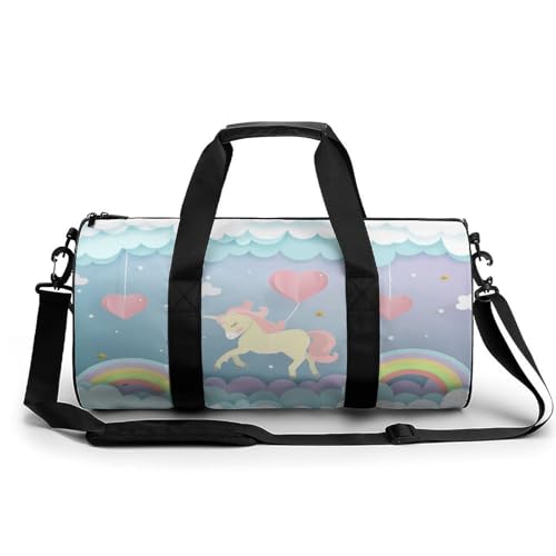 Gym sac de sport licorne nuage blanc parfait pour la randonnée