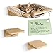 Knupis Katzen Kletterwand Set mit Hängematte & 2X Katzentreppe – massives Kiefernholz, stabile Wandliege bis 30 kg – Für Spielspaß & Gemütlichkeit