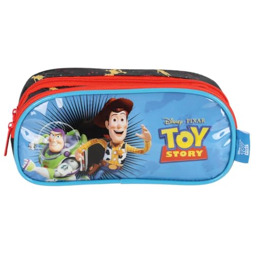 Estojo 2 Compartimentos Escolar Infantil Toy Story (Azul)
