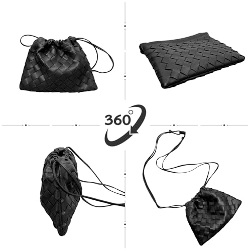 Woven Crossbody Bags for Women Trendy Soft Leather Shoulder Tote Purses4