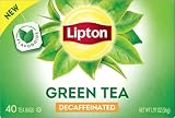 Lipton Bolsas de té verde descafeinado, 40 bolsas de té en total