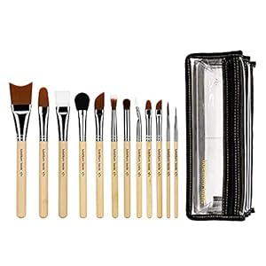 Bdellium Tools Professional Makeup Special Effects SFX Series 12 pc. Brush Set with Double Pouch (2nd Collection)