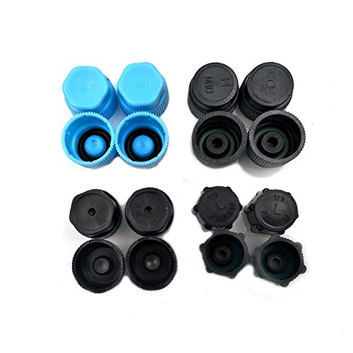 Nikauto 56Pcs/Set 12 Kinds Of Automotive Air Conditioner Valve Caps Universal R134 R12 Air Valve Cap Dust Cover Set Car Air Conditioning Service Ac System Charging Port Caps #TOP4