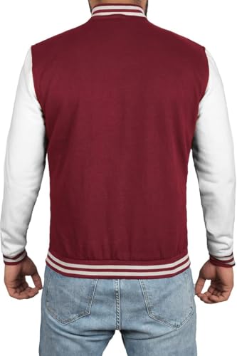 Image of Decrum Varsity Jacket Men - Casual High School Baseball Letterman Style Mens Bomber Jackets