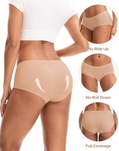 Image of INNERSY Women's No Show Modal Underwear Quick Dry Panties 5-Pack