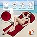LONEEDY 2 Pack Beach Blanket with Inflatable Headrest, Lounger Portable Reclining Beach Mat for Relaxing and Sunbath (Khaki+Red)