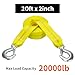 Tow Strap with Hooks 2 Inch x 20 Foot, 20,000 lbs Capacity Tow Rope - Heavy Duty Emergency Towing Straps for Vehicles, Cars, Trucks, ATV, for Roadside Recovery, not for Off-Road Recovery