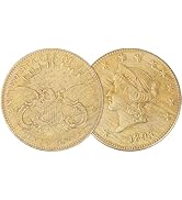 NUOBESTY 2pcs US Coins 1893 Liberty Head Twenty Dollars Commemorative Old Coin Golden