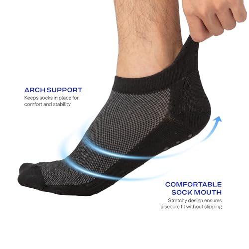 Image of CoolMate Mens Grip Socks, Non Slip Athletic Socks for Pilates, Yoga