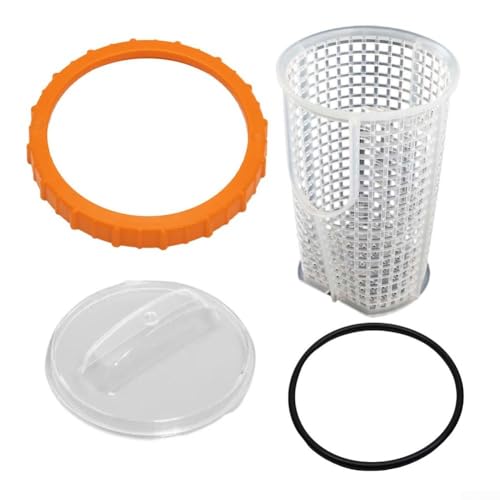 Sand Filter Replacement Kit Compatible with,58486 58497 58499, Pool Lid and Basket Assembly with,Orange Lock Nut and Rubber Gasket Set for Above Ground Pool
