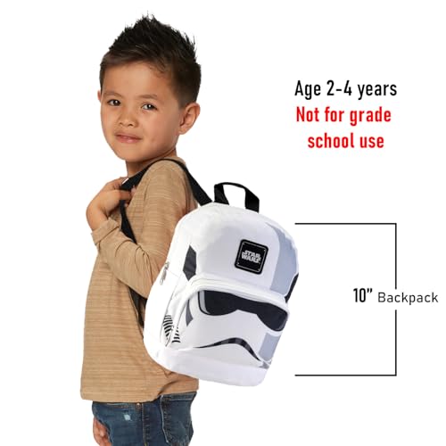 Star Wars Pacote mini mochila – Mochila Storm Trooper de lona de 25,4 cm com bolso frontal e garrafa
