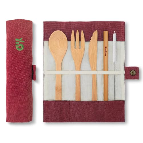 Bambaw Bamboo Cutlery Set | 7.9 Inch | Berry...