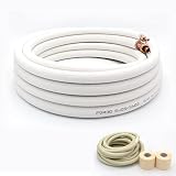 16 Ft Air Conditioning Copper Tubing Pipe Extension Set,Copper Pipes 3/8" & 5/8" with 3/8" PE Thicke