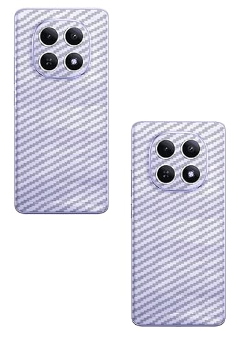 Image of (Pack of 2) Compatible with Redmi 15 5G Skin Sticker /Vinyl wrap /Protective Film Mobile Back Skin Carbon Fiber 3D Transparent by Candeal Mizhan(Only Back)