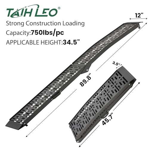 TaiH Leo 1 Pc of Motorcycle Ramp, 7.5ft Ramps for Trucks, 750LBS Capacity Shed Ramp for Loading Motorcycles, Dirt Bikes, Scooters
