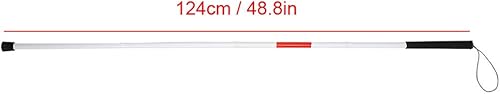 Miniatura 9 de Bastón para persianas, bastón de aluminio reflectante de noche, antideslizante, plegable, flexible y duradero, ayuda para caminar plegable (longitud