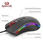 Redragon M711 Cobra Gaming Mouse with 16.8 Million RGB Color Backlit, 10,000 DPI Adjustable, Comfortable Grip, 7 Programmable Buttons - Image 2