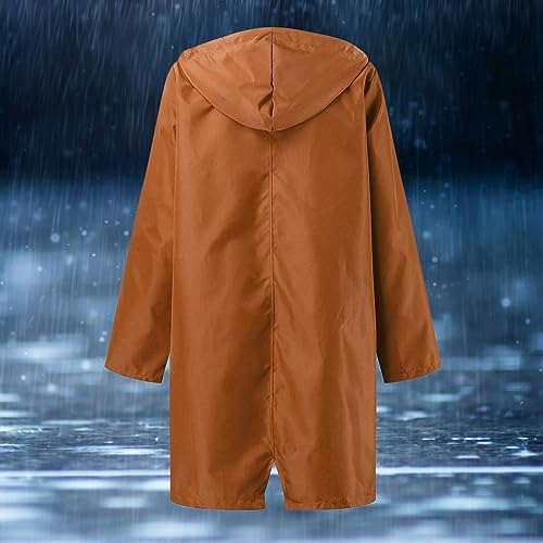 Chubasqueros impermeables para mujer cortavientos ligero de invierno 4