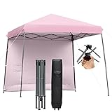 Tangkula 10x10 ft Pop up Canopy Tent, One Person Set-up Instant Shelter with Central Lock, Compact...