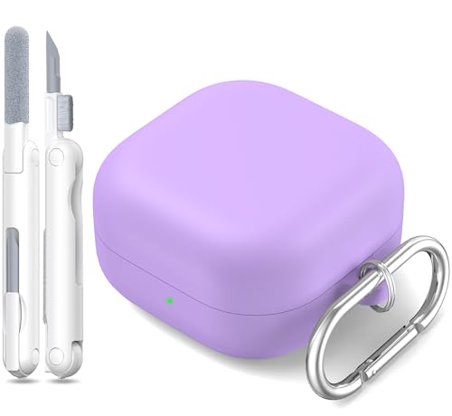 RFUNGUANGO Samsung Galaxy Buds 4/Buds 4 Pro�p�\�t�g�V���R���P�[�X �N���[�j���O�L�b�g&�J���r�i�t�� �ϏՌ��ی�J�o�[ �p�[�v��