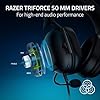 Razer BlackShark V2 X (PlayStation) - Wired e-sports headset for PlayStation 5 console (250g, cardioid microphone, 50mm drivers, passive noise cancellation, 3.5mm jack) Quartz #1