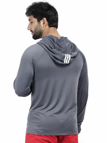 Image of Diamond Fashion Men's Gym Hoodie Jacket | Lightweight Stretchable Activewear for Workout, Running & Fitness | Quick Dry Full Zip Sports Hoodie for Men