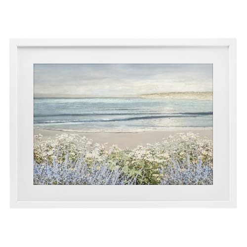 Affiche de sable sous verre Amber Sterling au cadre blanc premium