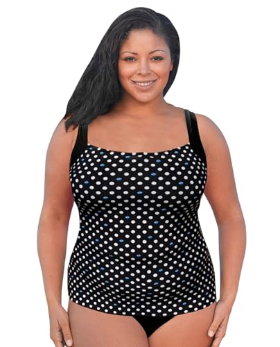 Women's Plus Size 1X-8X Chlorine Resistant Print V-Neck Swimdress One Piece Swimsuit