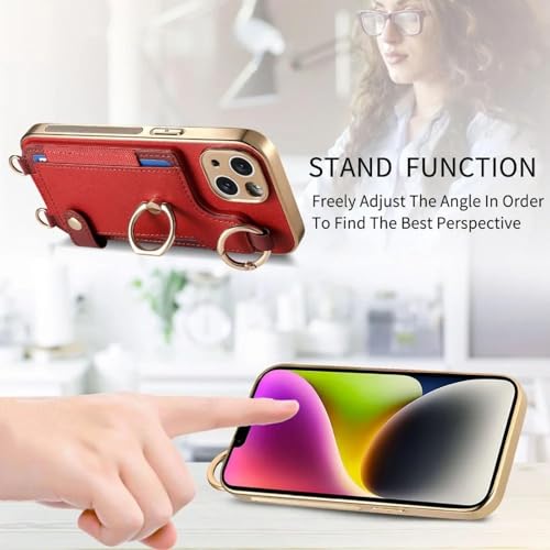 Coque iPhone 12 Pro Max anneau et cuir synthétique marron foncé chic
