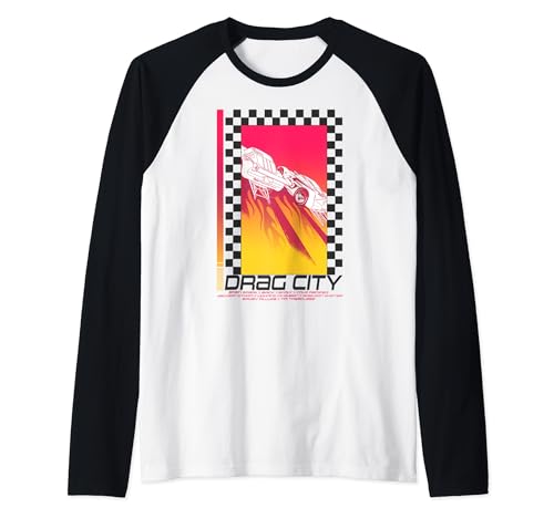 T-shirt Cars Disney Pixar Drag City Flames Anti-Frottement Manches Raglan