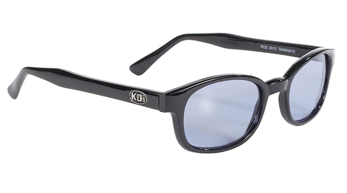 KD's 2012 Men's & Women's Sports Sunglasses Fits Under Motorbike Bike Ski Helmet Blue UV400 Lenses Worn by Jax Teller and SAMCRO Sons of Anarchy, Black, Large