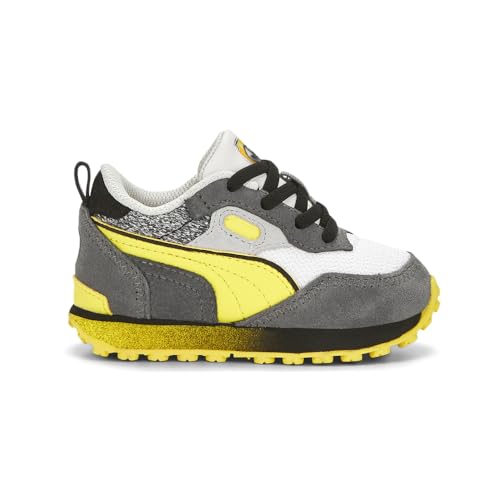 PUMA Toddler Boys Rider Fv Rubble X Patrol Lace Up Sneakers Shoes Casual - Grey, White, Yellow - Size 7 M