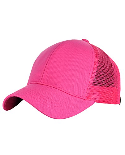 Image of C.C Ponycap Messy High Bun Ponytail Adjustable Mesh Trucker Baseball Cap Hat