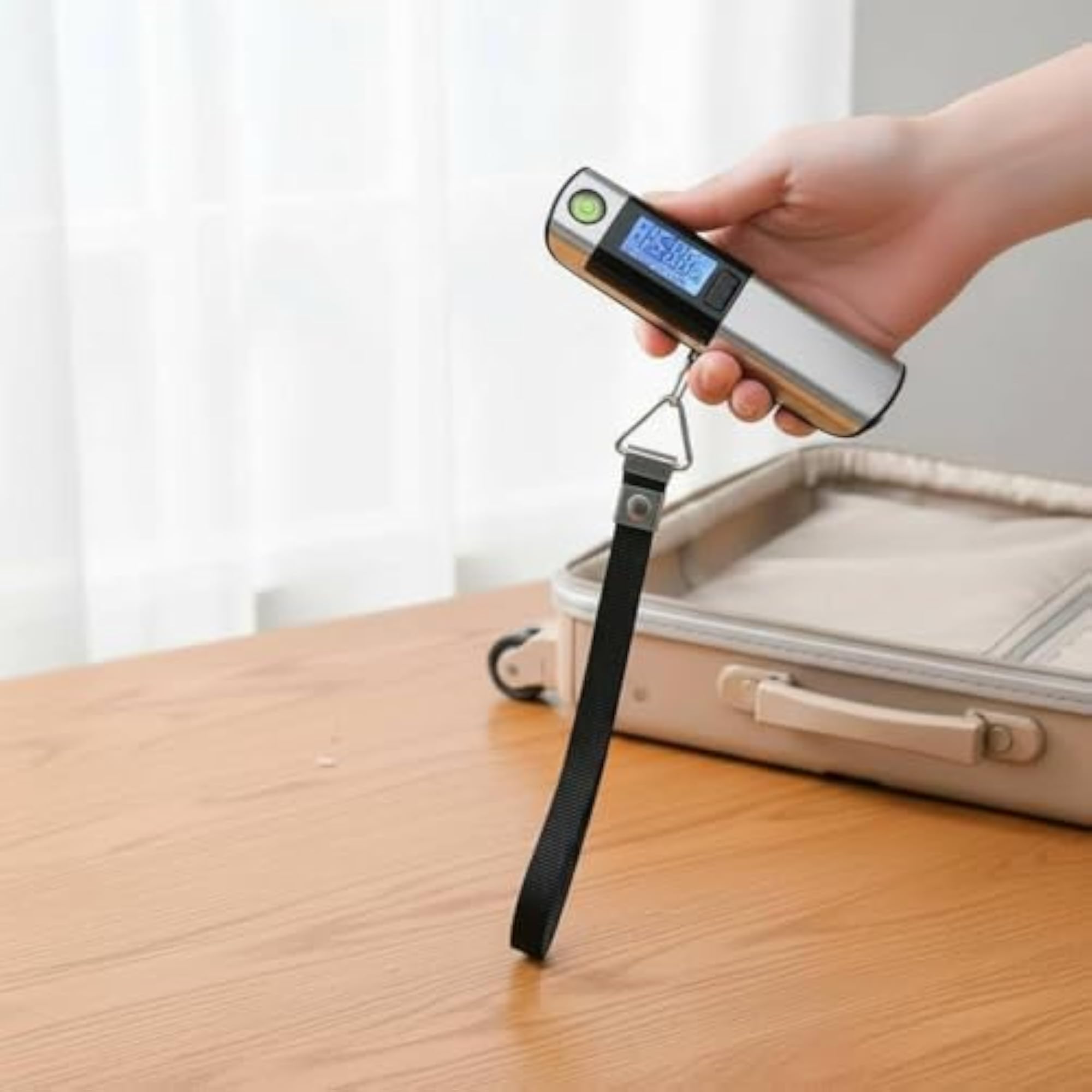 Digital Hanging Scale with Tape Measure, 50kg Capacity