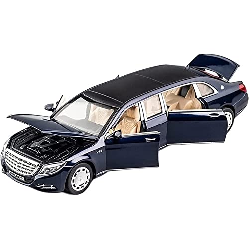 Image of DEUSON ECOM Diecast Metal Model Car 1:24 Scale Maybach Toy Cars For Kids Sound Light And Pull Back, Black