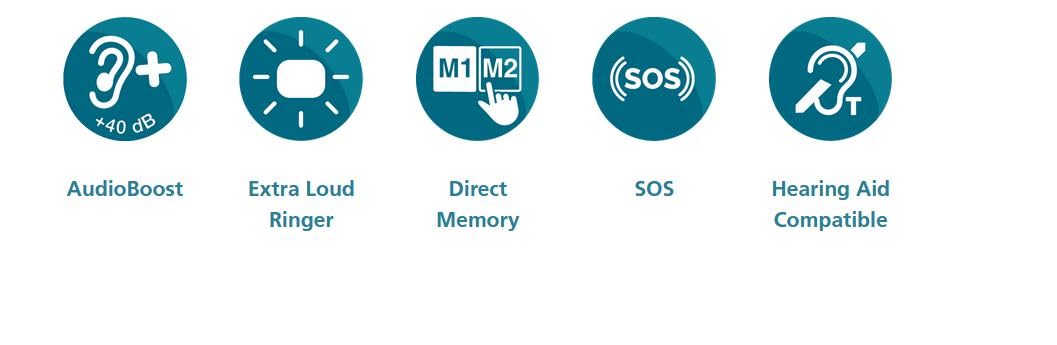 Telefono Soccorso Anziani | Con 2 Pulsanti SOS Impermeabili | Volume Amplificato 40dB | Suoneria 90dB - Foto 5